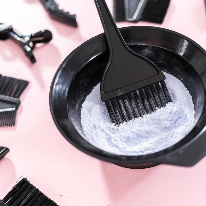 Arcjunys Hair Dye Kit Hair Dye Brush and Bowl Set Hair Coloring Kit Hair Dye Tools Hair Bleach Kit with Hair Dye Brush Hair Color Bowl Hairclips Ear Cover for Salon Bleaching and Highlighting 7 Pcs - Image 5